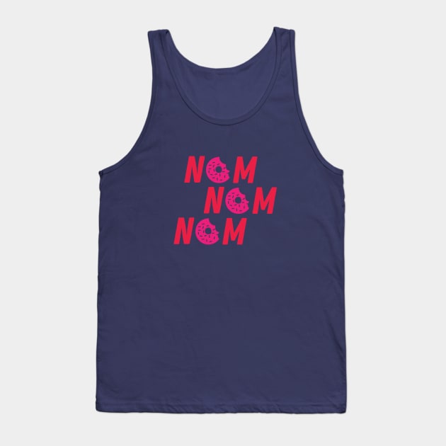 Funny Donuts NOM NOM NOM tee Tank Top by luckybengal